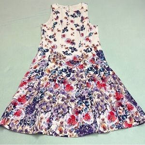 Maggie London Floral Fit & Flare Sleeveless Dress